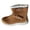 Brown, variant on HEWUQI Winter Snow Boots for Women Warm Plush Lined Slip on Insulated Side Zipper Walking Casual Flat Shoes in Cold Weather Brown Size 9.5