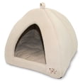 thumbnail image 1 of Best Pet Supplies Tienda de campaña para Mascotas, Cama Suave para Perros y Gatos, Bronceado, 19 Pulgadas x 19 Pulgadas, Beige Pana (TT630C-XL), 1 of 4
