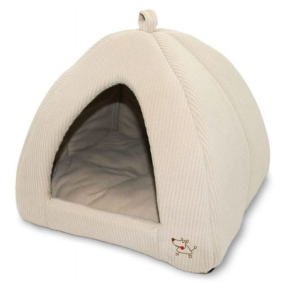 Best Pet Supplies Tienda de campaña para Mascotas, Cama Suave para Perros y Gatos, Bronceado, 19 Pulgadas x 19 Pulgadas, Beige Pana (TT630C-XL)