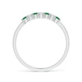 thumbnail image 2 of ANGARA Natural Half Eternity Seven Stone Emerald and Diamond Wedding Ring in 925 Sterling Silver for Women (Size-2mm) | May Birthstone, Anniversary, Jewelry Gift for Women | Natural Emerald Ring, 2 of 9