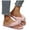 Pink, variant on Fluffy House Slippers for Women Open Toe Plush Flip Flops Indoor Outdoor Soft Spa Slides Shoes