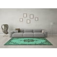 thumbnail image 3 of Ahgly Company Indoor Rectangle Persian Turquoise Blue Traditional Area Rugs, 2' x 5', 3 of 4
