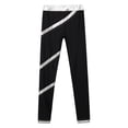 thumbnail image 3 of Hansber Kids Girls Figure Skating Pants Color Block Stretchy Gymnastic Yoga Workout Tights Pant Ice Silver 16, 3 of 5