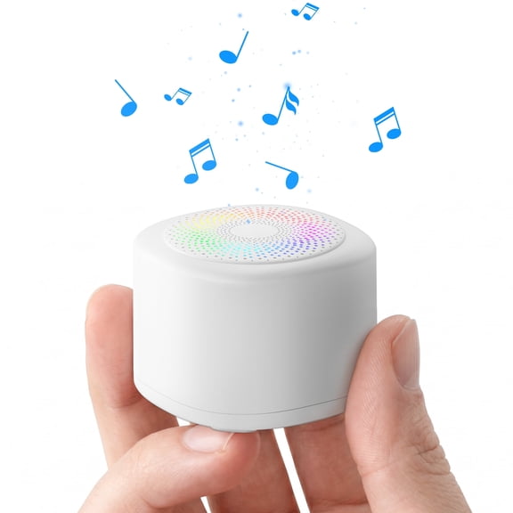 Mini Sound Machine, Portable White Noise Machine for Sleep,Noise Machine for Baby & Adult with 20 Soothing Sounds, 7 Color Night Light, 4 Timers Memory Function for Travel Camping Home Office