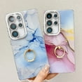 thumbnail image 5 of Marble Case for Samsung Galaxy A25 5G, Galaxy A25 5G Case for Girls Women, Slim Fit with Glitter Ring Holder Kickstand Bumper Soft TPU Shockproof Anti-Scratch Case Cover, 5 of 6