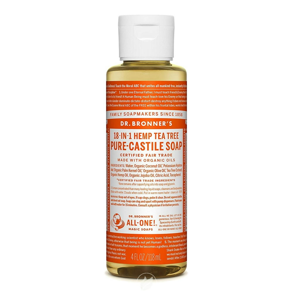Dr. Bronner'S Magic Soaps Organic Castile Liquid Soap Tea Tree 4 Ounce