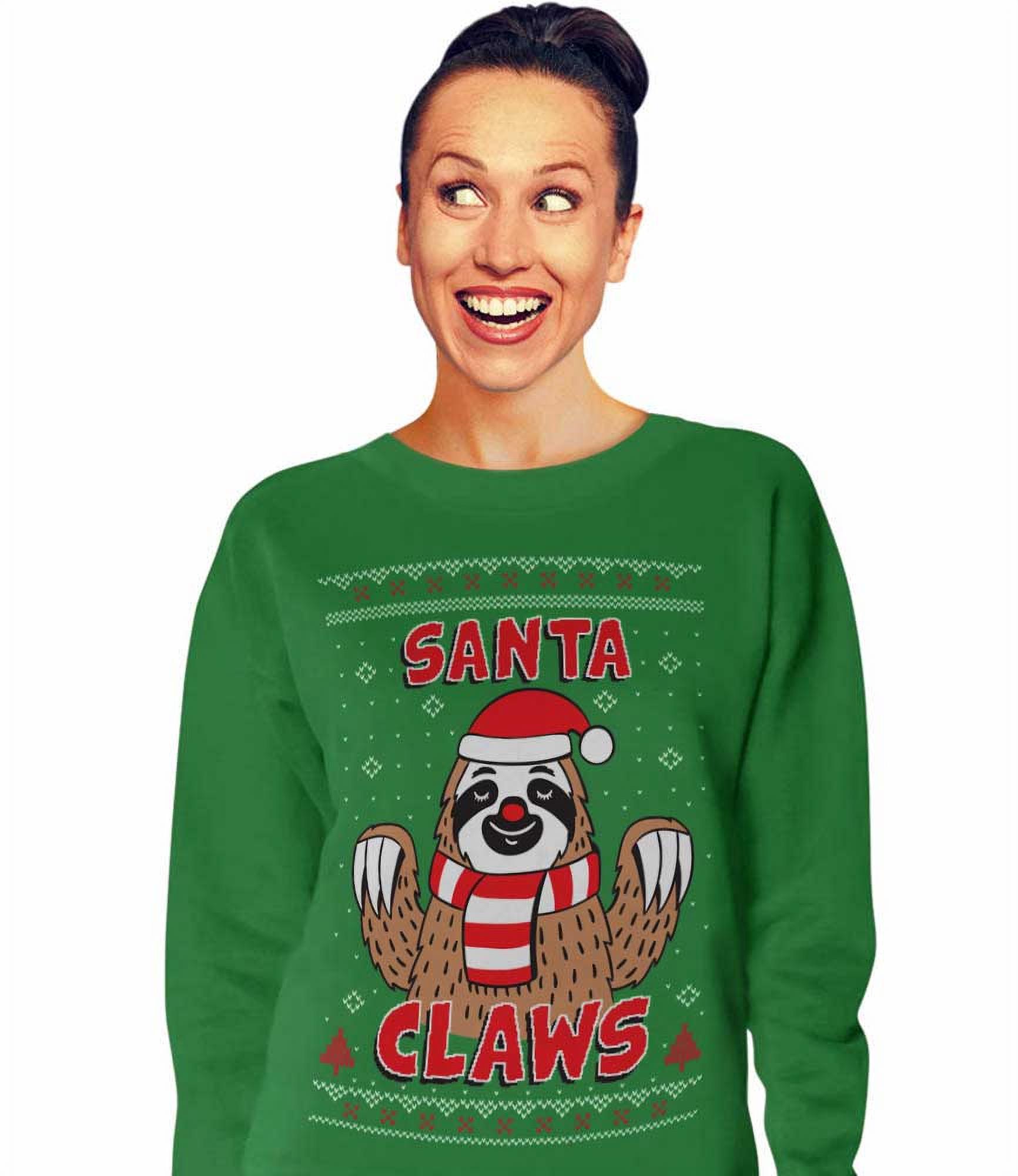 Tstars Womens Ugly Christmas Sweater Santa Claws Sloth Christmas Gift Funny  Humor Holiday Shirts Xmas Party Christmas Gifts for Her Women Sweatshirt  Ugly Xmas Sweater - Walmart.com