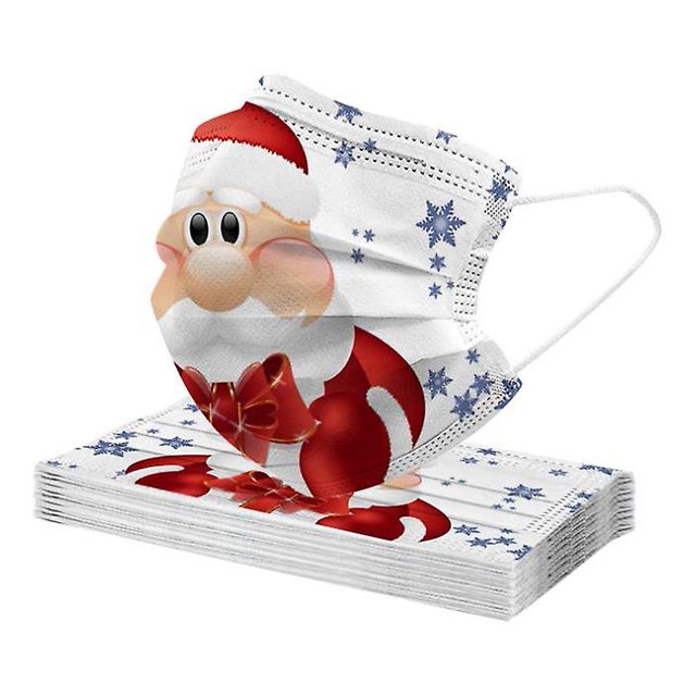 Tal Christmas Impreso Adult Cloth Mascarilla facial Cute desechables Pañuelos para adultos Non-woven 3 Ply Face Scarf Facial Printing Headbands para adultos Transpirable C