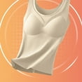thumbnail image 5 of Wensltd Women Thermal Vest Seamless Built in Bras Padding Fleece Lined Base Layer Top Winter Warmth Casual Everyday Black, 5 of 6