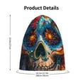 thumbnail image 4 of Xecao Colorful Floral Skull A Print Beanie Hat Toddler Girls Boys, Baby Hats Winter Warm Knitted Thermal, Kids Winter Caps, 4 of 7