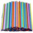 thumbnail image 1 of 300 Pcs Colorful Plastic Long Disposable Drinking Straws, 1 of 4