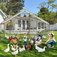 thumbnail image 4 of Large Metal Chicken Coop with Premium Anti-Rust Steel & Anti-Ultraviolet Waterproof Cover, 4 of 6