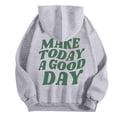 thumbnail image 3 of SIYUDAN Womens Hoodie Long Sleeve Hoodie Pullover Hoodies Oversized Sweatshirt for WomenLight Gray Sweatshirt Women's Fall Clothes Casual Clothes, 3 of 4