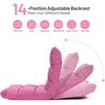thumbnail image 6 of CRXX Floor Sofa Chair Video Gaming Chair with 14 Adjustable Position, Padded Back Support Floor Cushioned Seat, Folding Lazy Chair for Meditation, Reading, Watching, Living Room Recliner(Pink), 6 of 10