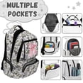 thumbnail image 3 of Pzuqiu Duck Camo Pink Bow School Backpack for Girls 4 Piece 17 Inch Large Capacity Bookbag with Lunch Box Pencil Case Water Bottle Holder Lightweight Schoolbag for Middle School Back to School, 3 of 7