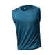 thumbnail image 4 of Camiseta de tirantes de cuello redondo para hombre, color liso, informal, holgada, deportiva, transpirable, de seda helada, corta, de poliéster., 4 of 4