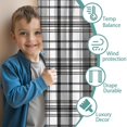 thumbnail image 3 of Blackout Kids Curtains,Black Gray and White Checkered Pattern Childrens Insulated Curtains Set Of 2,Bedroom Essentials,Toddler Room Decor 52"x84", 3 of 5