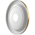 thumbnail image 4 of Ekena Millwork 16"OD x 3 1/2"ID x 1 3/8"P Traditional Thermoformed PVC Ceiling Medallion (Fits Canopies up to 9 1/2"), Metallic Gold Rush, 4 of 10