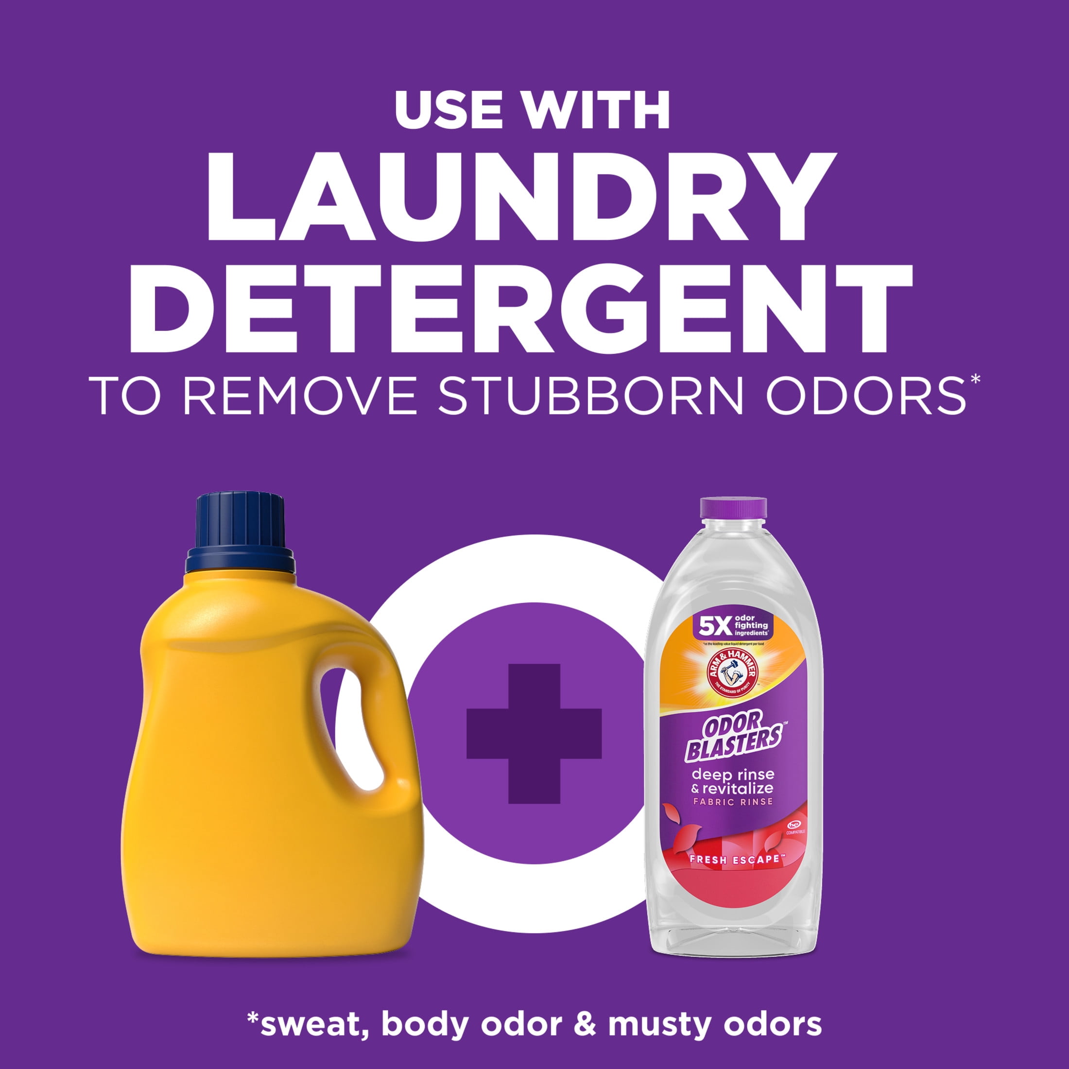 ARM & HAMMER Odor Blasters Deep Rinse and Revitalize Fabric Rinse, Fresh Escape, 28 fl oz