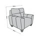 thumbnail image 5 of Sillon El Bazar Store Sidney Lino Negro 1 plaza, Modular, Moderno, Sala, Ocasional, 5 of 5