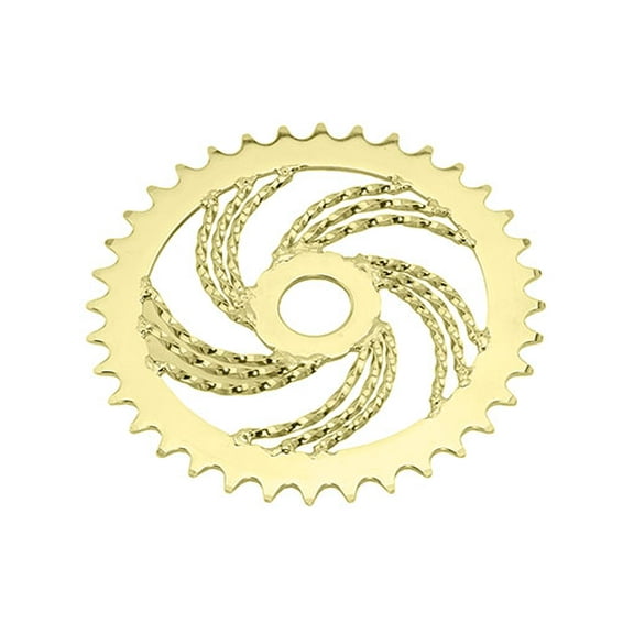 bike Lowrider Triple Twisted Steel Sprocket 1/2 X 1/8 36t Gold.