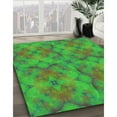 thumbnail image 3 of Ahgly Company Machine Washable Indoor Round Transitional Dark Lime Green Area Rugs, 8' Round, 3 of 7