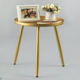 thumbnail image 1 of Side Tables for Small Spaces,Side Tables Living Room,Accent Table Cheap Small End Table Metal Bedside Table for Bedroom, Gold by AOJEZOR, 1 of 2