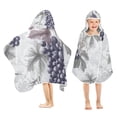thumbnail image 2 of Purple Grapes Leaves Toddler Bath Towel Baby Kid Bath Towels Beach Towel Super Soft and Absorbent for Girl Boy, 2 of 7