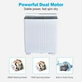 thumbnail image 6 of Canddidliike Twin Tub Portable Washing Machine with Timer Control and Drain Pump for Apartment-Gray, Timer Control, Compact Laundry Washer for RV, Apartments and Dorms, 6 of 11