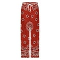 thumbnail image 4 of Bandana Pattern Pajamas For Women Loose Retro Night Pajama Pants Comfortable Sleepwear Bottoms Homewear, 4 of 6