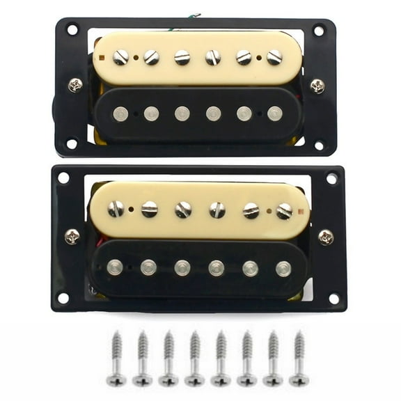 Electric Guitar Humbucker Double Coil Pickups Neck Bridge Set with Screws, Guitar Accessories
