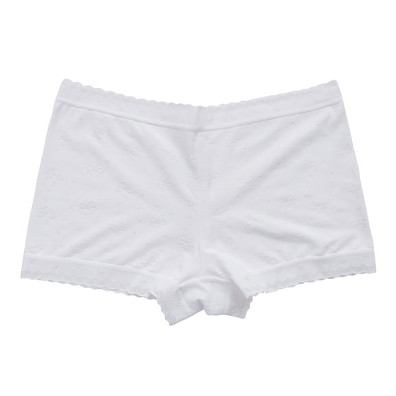 WULMLEO Women's Underwear Boy Shorts Pack, 3-Pack, Microfiber Boy shorts Underwear Women Pack, Lace Panties for Women White L