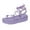 Purple Sandals for Women, variant on Women's Lace Up Platform Flat Open Toe Strappy Strap Crisscross Party Sandals Summer Flat Dress Sandals Beach Wedding Banquet,Purple Sandals for Girls,Size 8.5