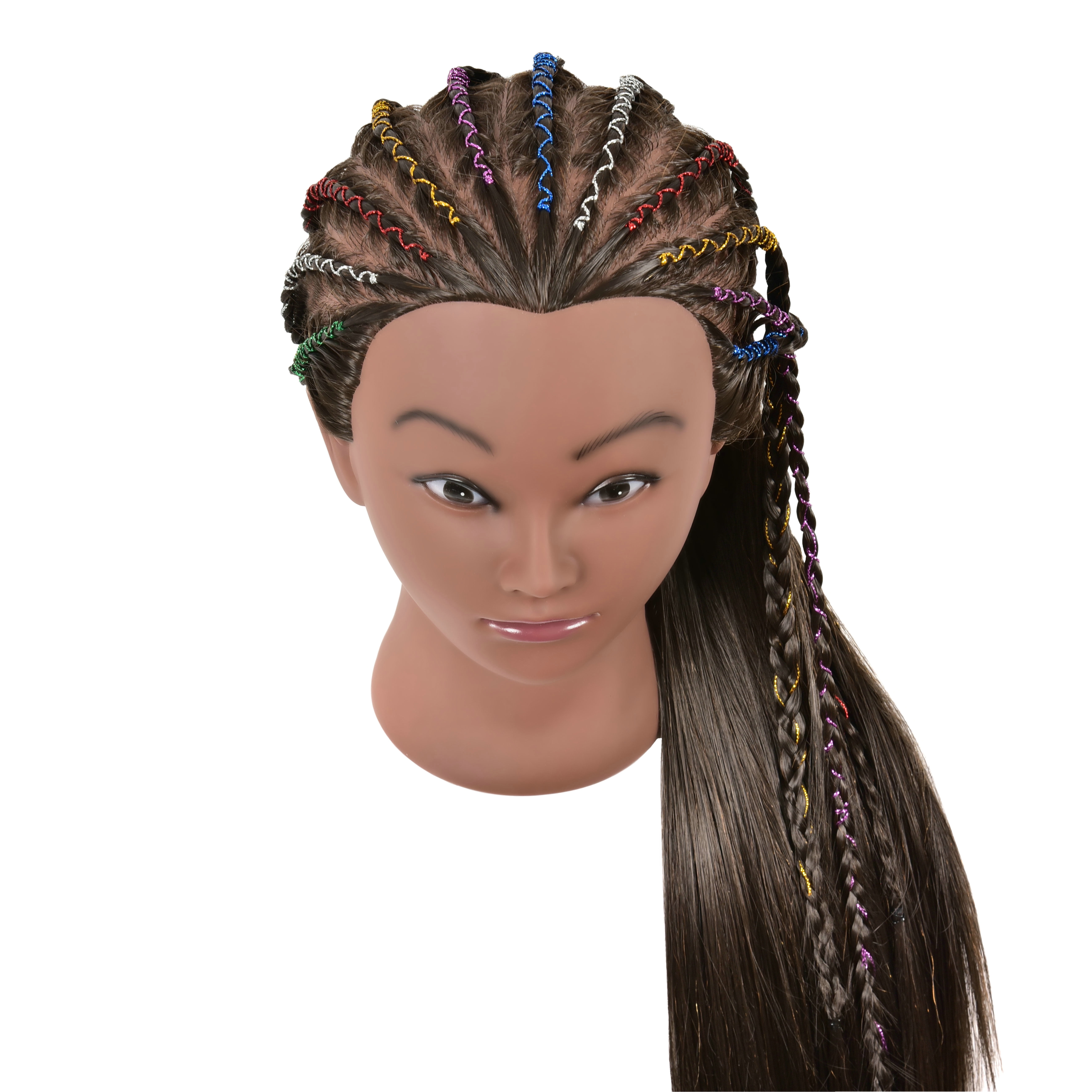 RYHAIR 30 inches Long 80% Human Hair Mannequin Head for Practice Braiding Styling Updos Cosmetology Barber Training Display with Stand