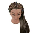 thumbnail image 3 of RYHAIR African American Mannequin Head 30 inches Long 80% Human Hair for Braiding Styling Updos Practice Cosmetology Training Display with Stand, 3 of 6