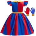 thumbnail image 5 of Disfraz de Halloween para niños, traje de payaso, Pomni, el increíble circo Digital, actuación, fantasía, Carnaval, fiesta de disfraces, 5 of 5