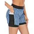 thumbnail image 3 of SHCKE 2 in 1 Women Running Shorts Double Layer Athletic Yoga Shorts with Pocket, 3 of 6
