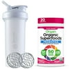 Orgain Organic Nutrition Shake, Creamy Chocolate Fudge (11oz, 12 Pack) with BlenderBottle Classic V2 28-Ounce Shaker Bottle for Protein Shakes, White and Bonus Nutrition Basics Whisk Ball