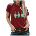 thumbnail image 4 of Aayomet St Patrick's Day Workout Tops Women's Casual Basic Cap Sleeve Slim Fitted Round Neck Crop Tee Top,Red 3XL, 4 of 4