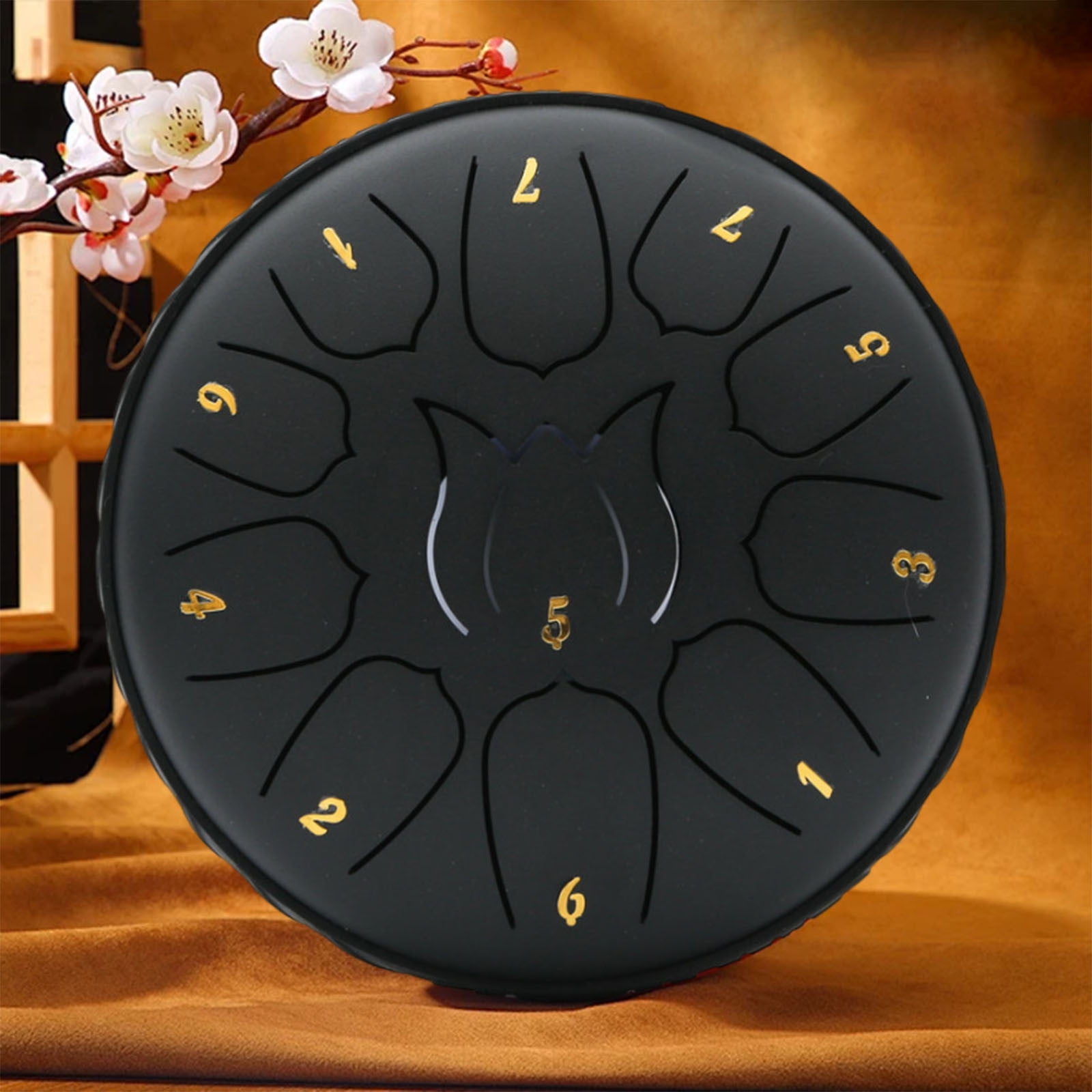 Nsxcdh 6 Inch 11 Tone Hand Drum,Children's Drum,Carbon Steel,6.49x1.95in,Unique Rhythms,Portable,Adult Kids,Musical Instrument,Toys Home Office Decor