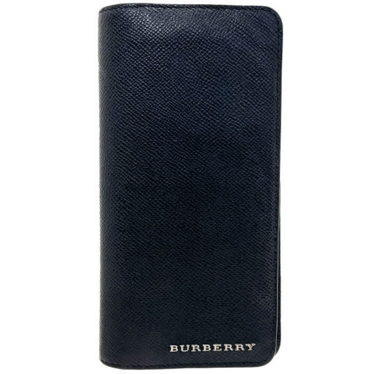 Pre-Owned Burberry Leather Black BURBERRY Long Wallet Men's HH