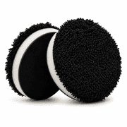 Buff and Shine URO-Fiber Microfiber Finishing Pad, 3 Inch, Black, 2 Pack, 392MFP-BK