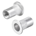 thumbnail image 1 of Unique Bargains 8-32 Écrous Rivets en Alliage d'Aluminium Tête Plate Filetée Écrou Argent 50 Pcs, 1 of 5