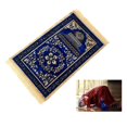 thumbnail image 4 of Maytalsory Muslim Prayer Rug Eid Embroidery Tapestry Carpet Non- for Slip Mat Blue 110x70cm 1Set, 4 of 6
