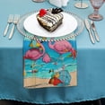 thumbnail image 4 of WYYP Flamingos Palm Tree Beach Cloth Napkins Polyester Home Decor for Farmhouse Party Dining Table Decor 4 PCS, 4 of 7