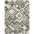thumbnail image 1 of Safavieh Belize Shag 2'3" X 7' Power Loomed Rug in Ivory and Charcoal, 1 of 3