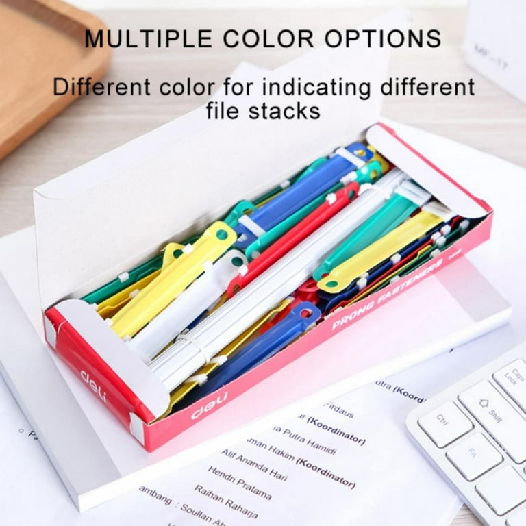 Supply Colored Plastic Binding Clips Punch File Folder Two-Hole