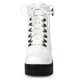 thumbnail image 3 of Botines De Combate Con Plataforma Tacón Grueso Cremallera Para Mujer Blanco 38, 3 of 7