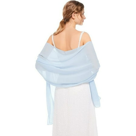 

ZPAQI Dreamy Wedding Tippet Light Weight and Comfortable Shawl Soft Long Flaring