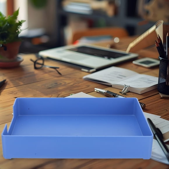 WRITWAA home storage box File Box Blue ABS Workplace Efficiency 1Set